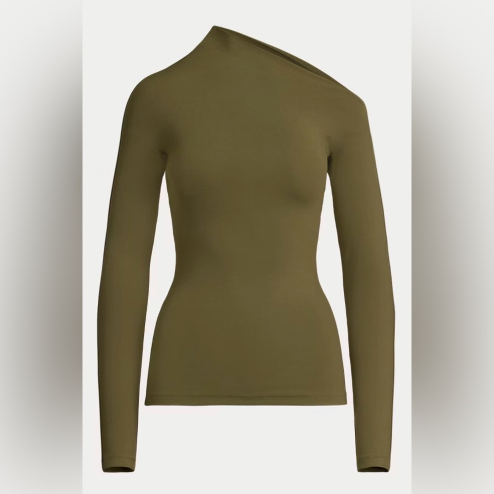 RALPH LAUREN COLLECTION
Jersey Asymmetrical Long-Sleeve Top Small